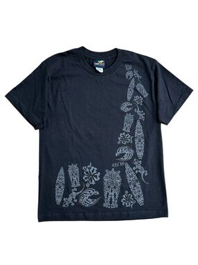 Gecko Hawaii Charcoal Gray Graphic Tee Unisex Women M / Men S